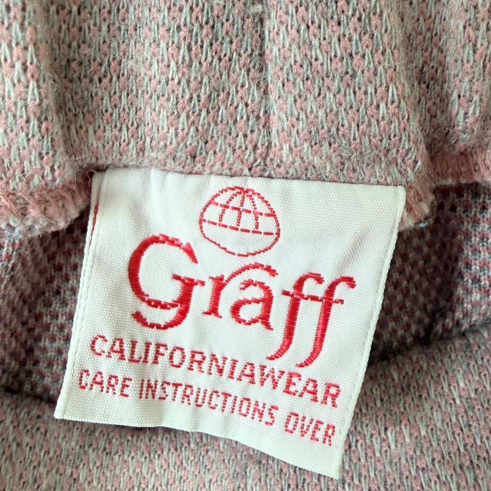 Vintage 80s Graff Californiawear Knit Jacket Pants 2 Piece Lounge Pant Set L - Picture 7 of 9